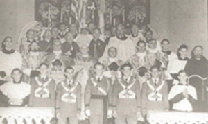 Bishop and other clergy at the Parish Centennial