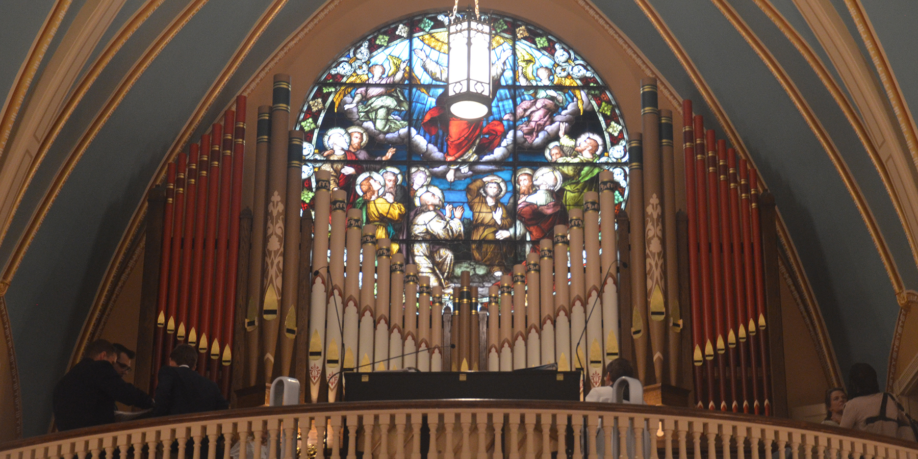 The organ pipes at St. Francis