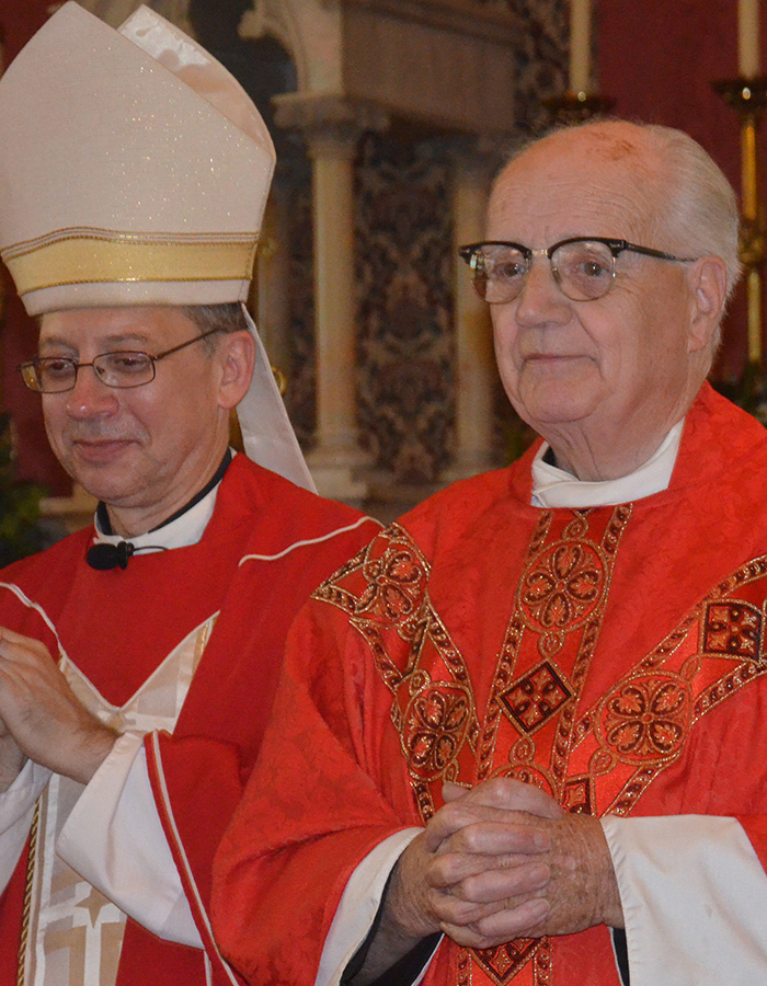 Bishop Barry Knestout and Msgr. Andrew Cassin