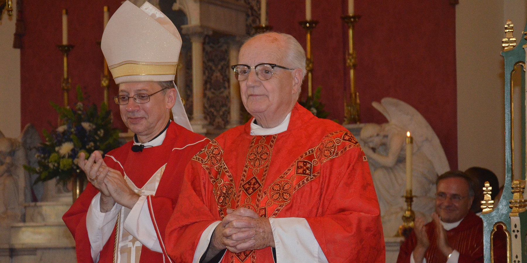 Bishop Barry Knestout and Msgr. Andrew Cassin