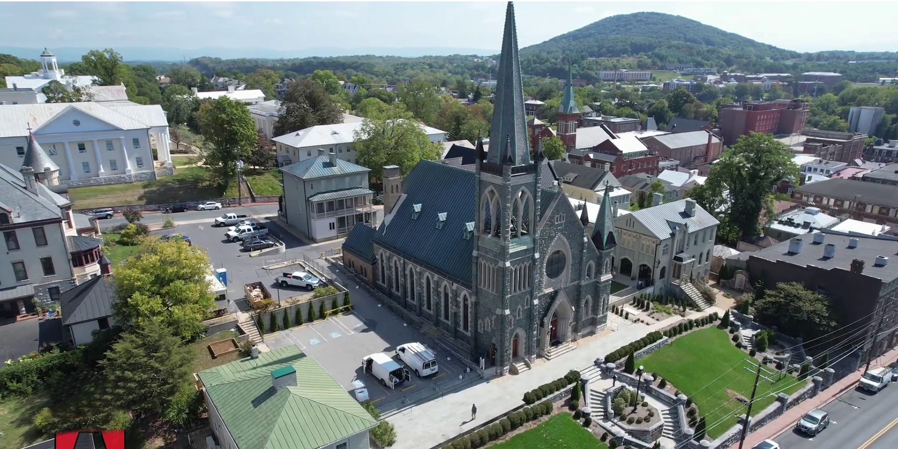 Aerial view of St. Francis Parish (courtesy of Harman Construction)