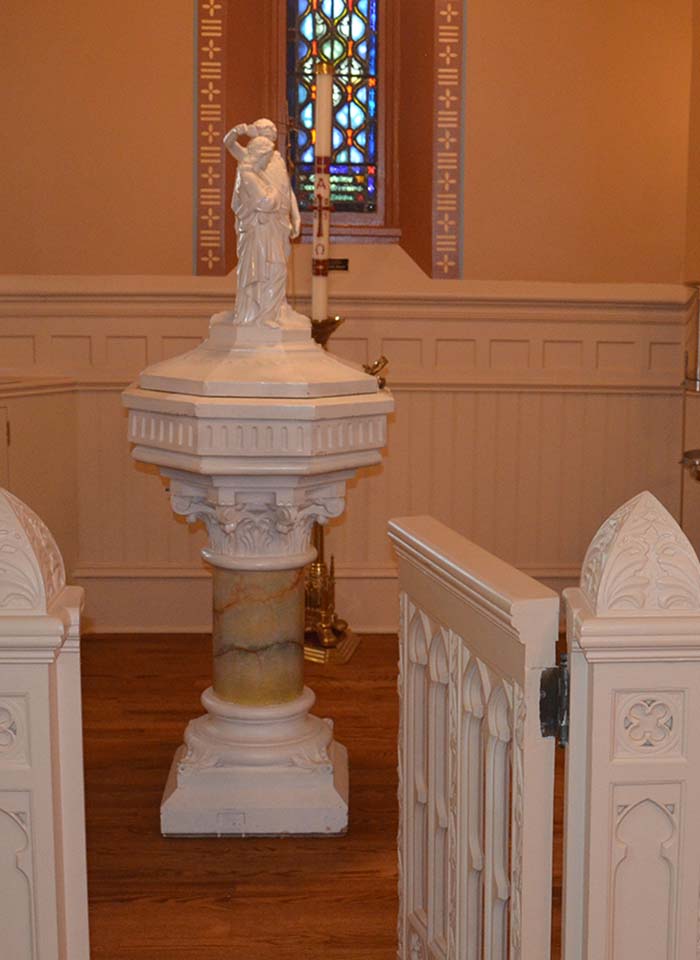 The baptistry at St. Francis