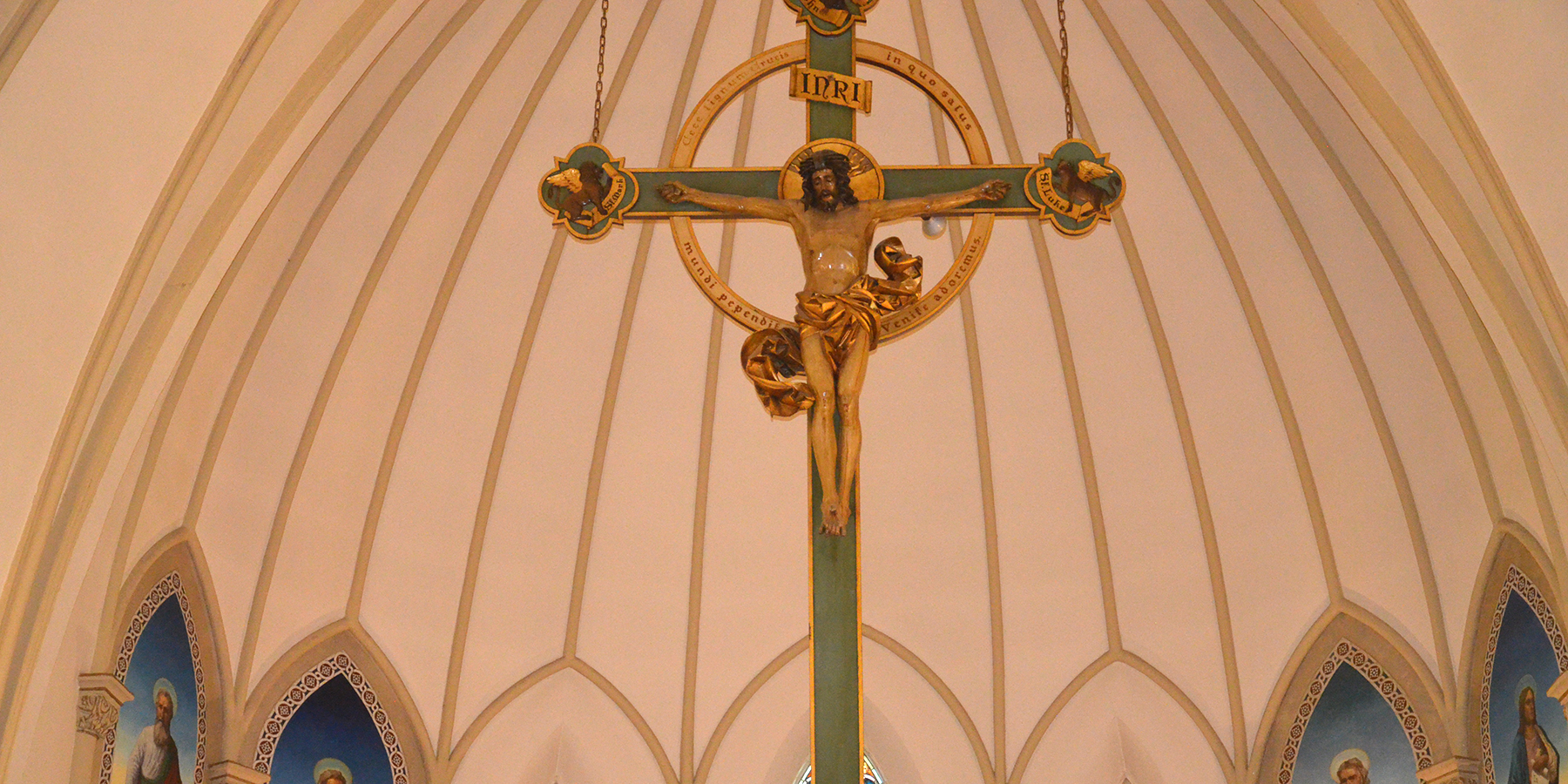 The crucifix in the sanctuary of St. Francis