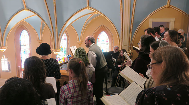 Director of Music Daniel Kirkland leads an active choir program at St. Francis.