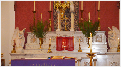 The members of the Altar Guild prepare the church for weekend and weekday Masses and special liturgies.