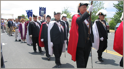 The Knights of Columbus, devoted to the Eucharist and to Our Lady, are known for their works of charity to those in need.