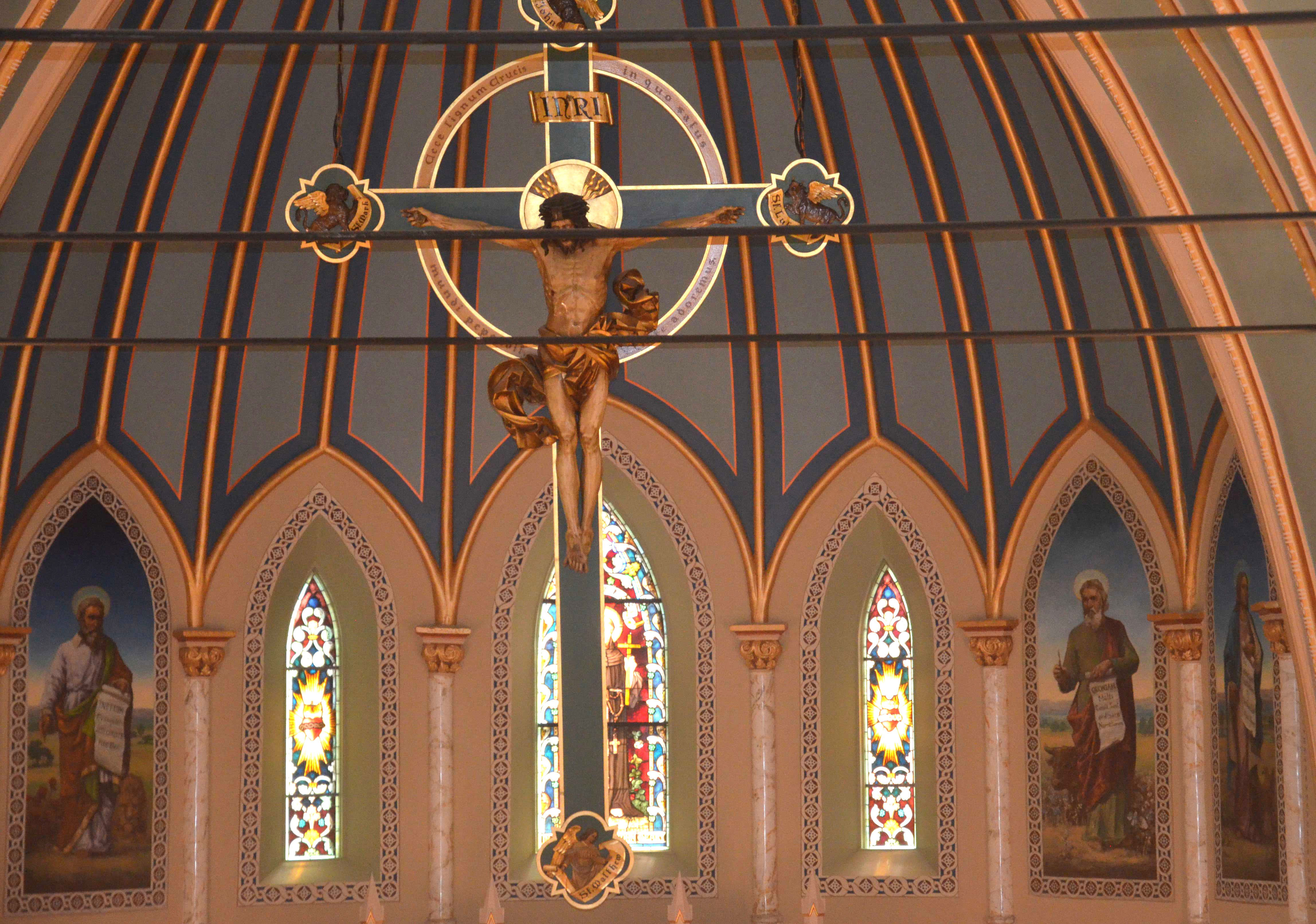 Murals of the four evangelists