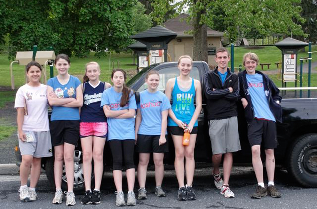 Youth for Life members ran in the Stride for Life to benefit ComfortCare centers for women.
