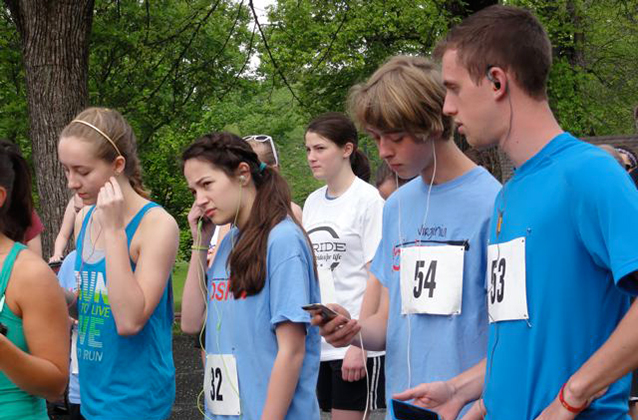 St. Francis participants in the 2013 benefit Stride for Life get ready for the run.