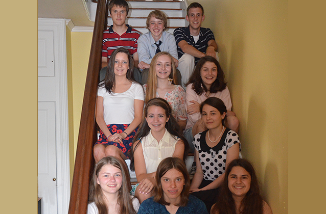 Some of the Youth for Life members at St. Clare House, site of their monthly meetings.